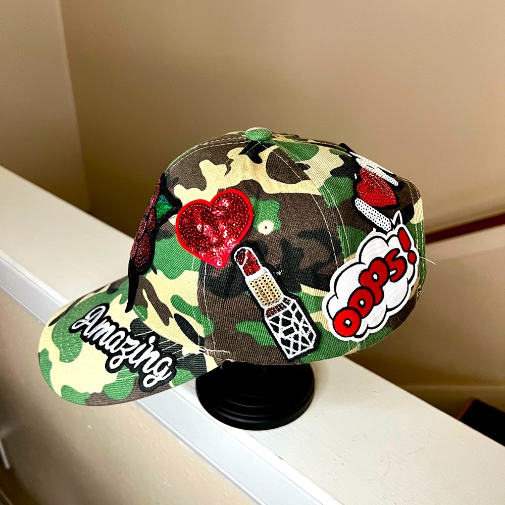“Love in Paris” Adjustable Camo Cap